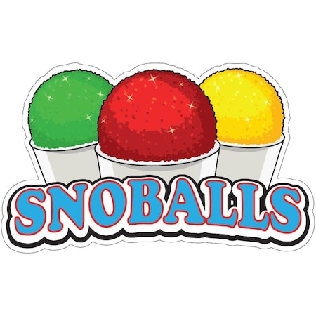 Snoballs Decal Concession Stand Food Truck Sticker